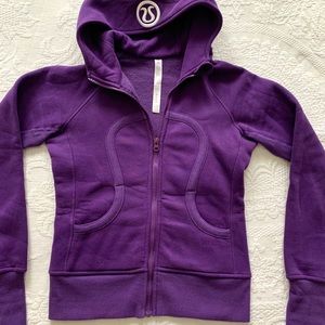 Lululemon scuba zip up hoodie purple sz 4